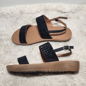 Olivia Miller Women's black sparkly sandals Color: black Size: 8